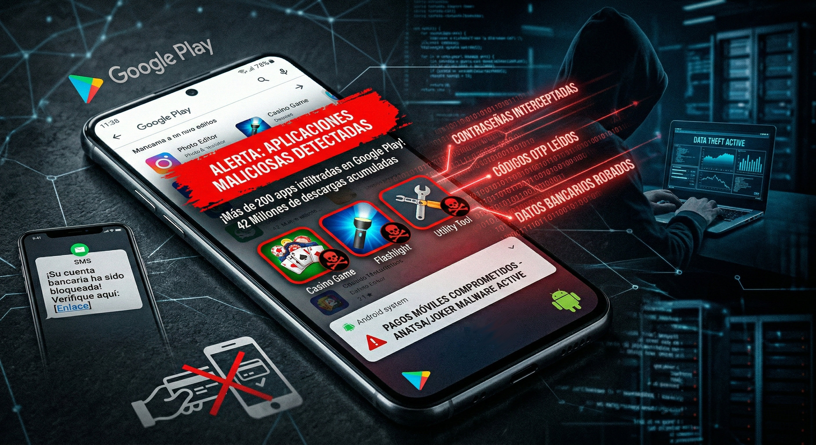 Alerta en Android: Millones de descargas de aplicaciones maliciosas diseñadas para robar dinero