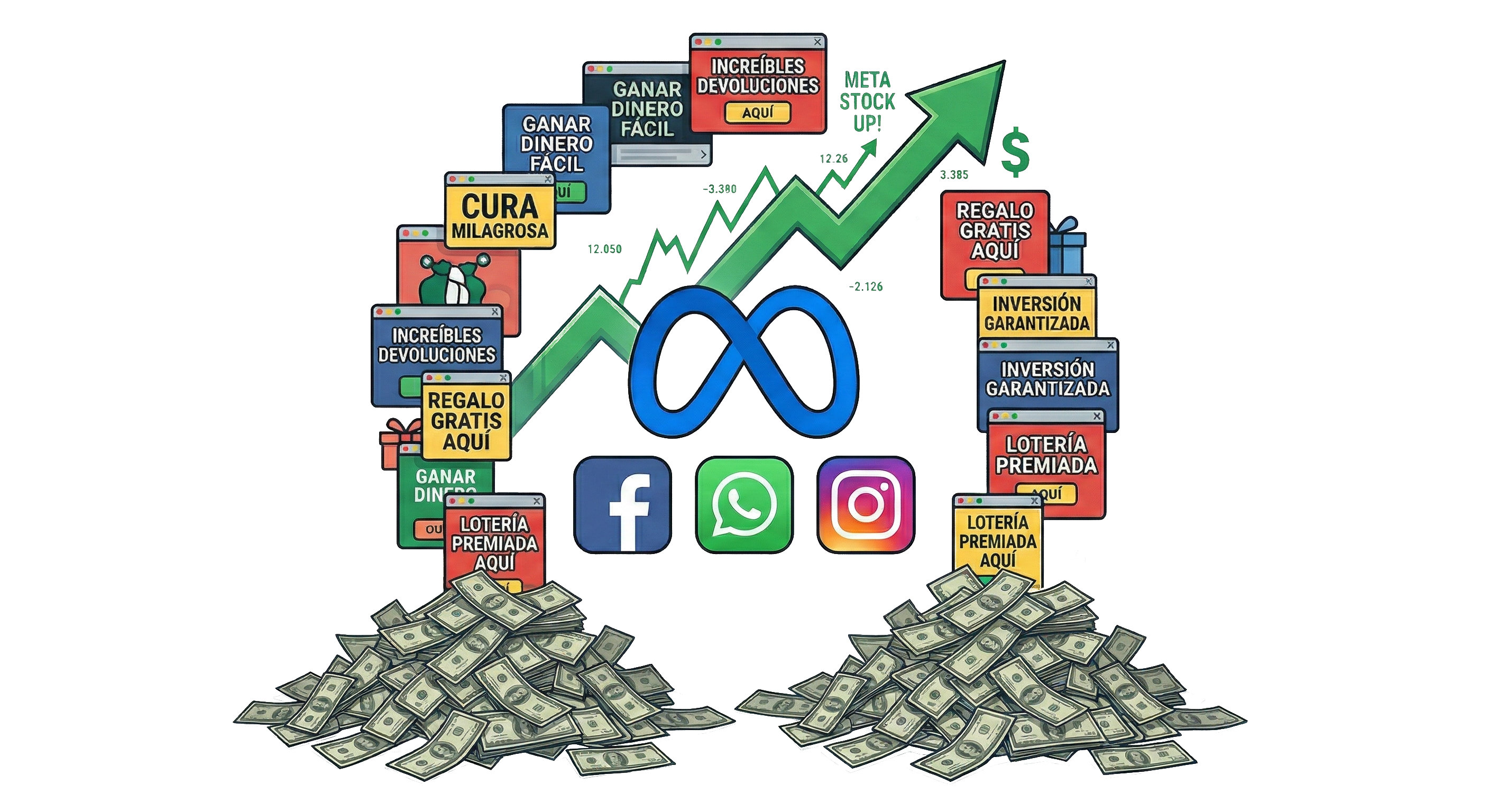 Ads fraudulentos de Meta (Facebook) representan 10% de sus ganancias, según un documento interno